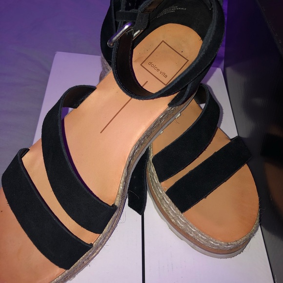 Black Suede platform sandals! - Picture 4 of 6